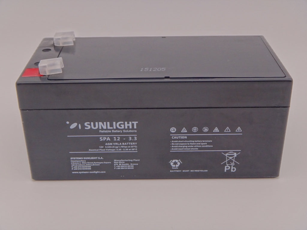 Sunlight 12V 3.3Ah baterie AGM VRLA SPA 12 - 3.3