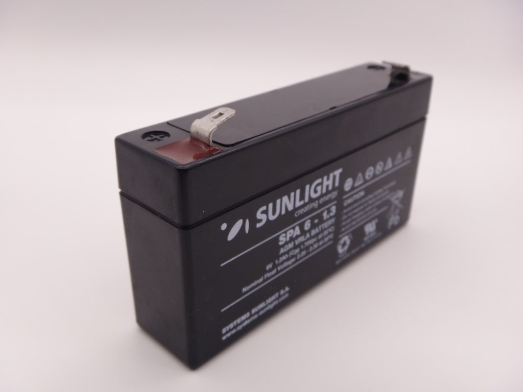 Sunlight 6V 1.3Ah 97mm x 24mm x 52mm baterie AGM VRLA SPA 6-1.3