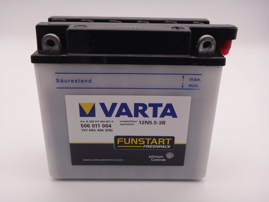 Varta 12N5.5-3B baterie moto, scuter, atv, 12V 6Ah 40A cod 506011004 Funstart Frespack