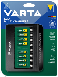 Varta incarcator pentru acumulatori AA si AAA Ni-Mh cu 8 canale LCD Multi Charger cod 57681