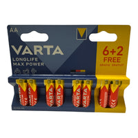 Varta Longlife Max Power AA LR6 1.5V alcaline blister 8