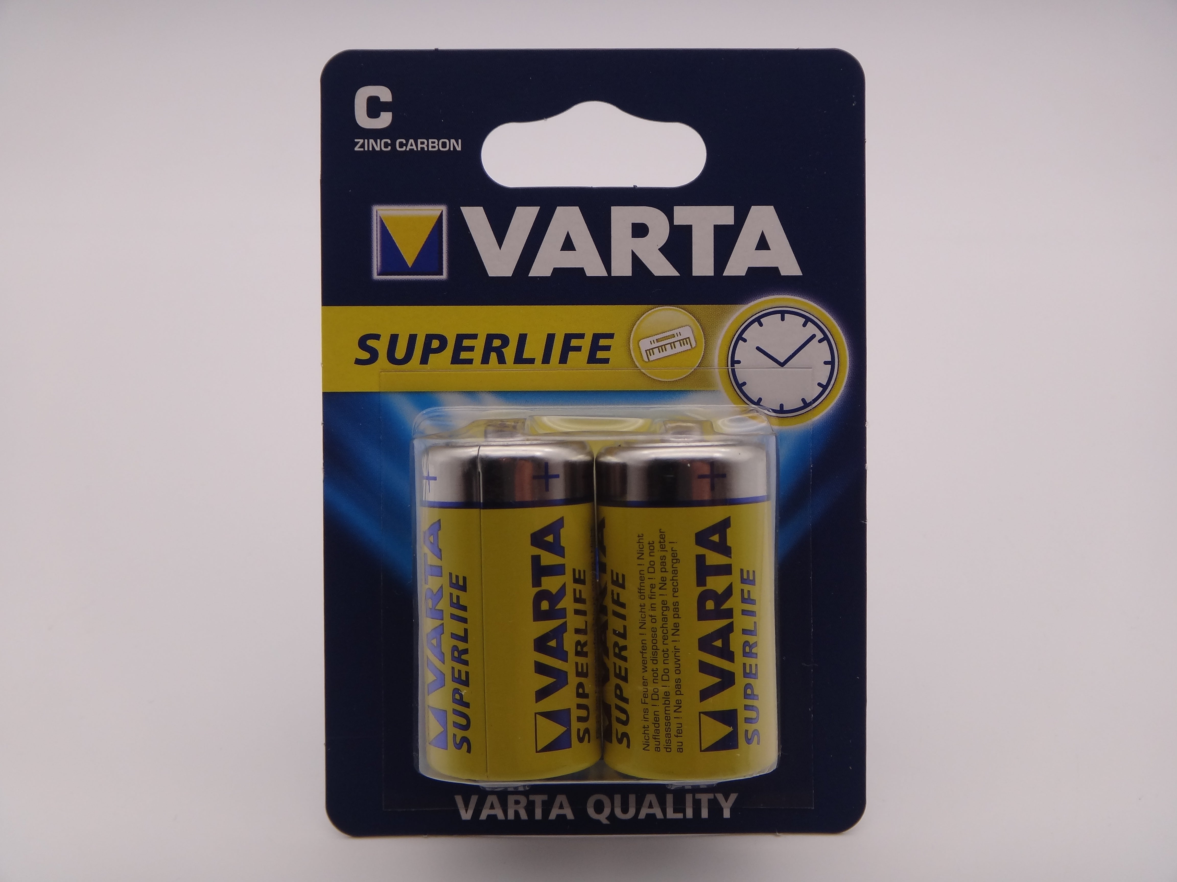 Varta baterie superlife R14P, C 1.5V zinc carbon blister 2