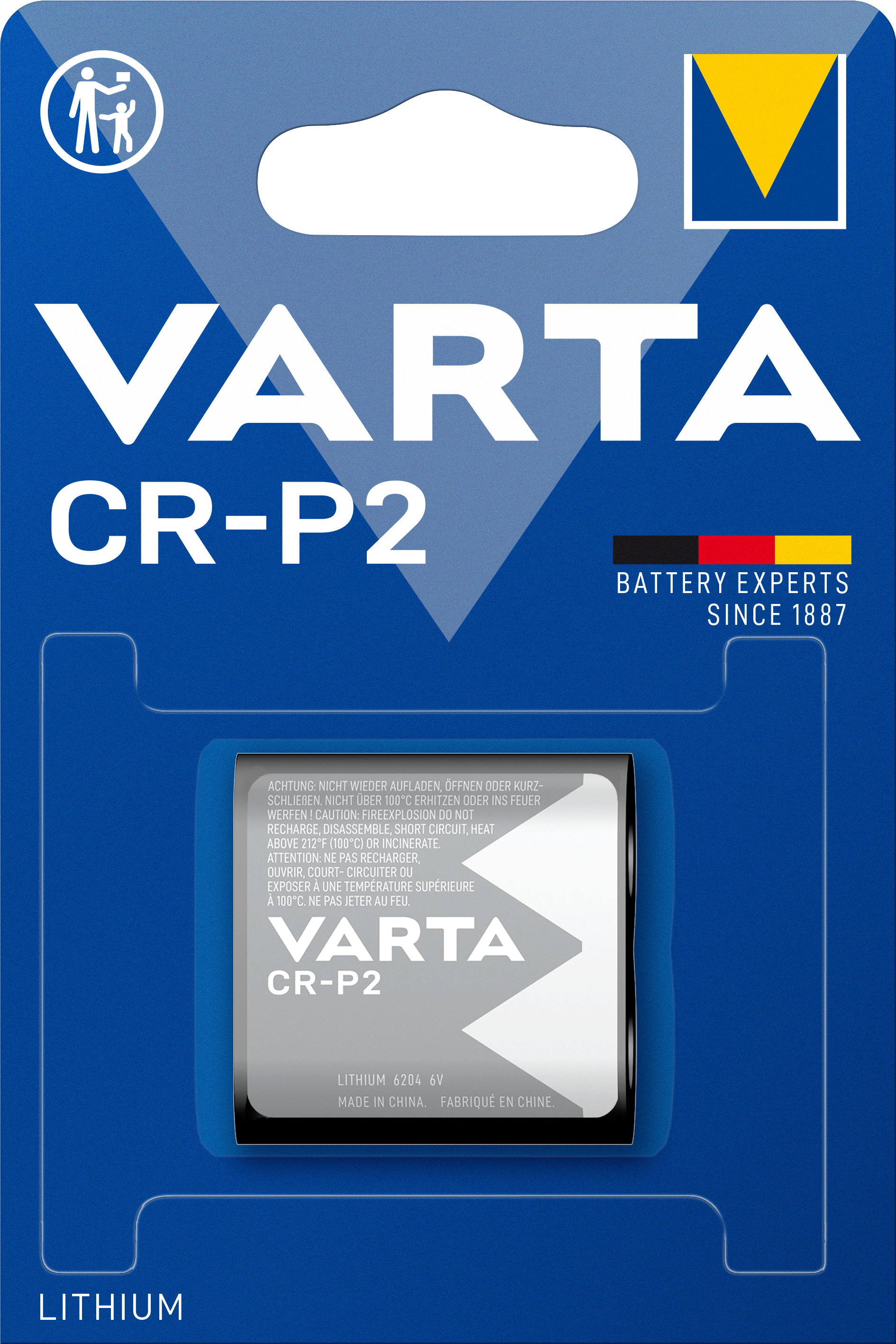 Varta CR-P2 baterie litiu 6V 6204 blister 1