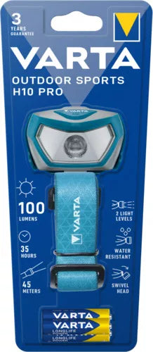 Lanterna LED frontala Varta H10 PRO 16650 IPX4 baterii incluse 3xAAA