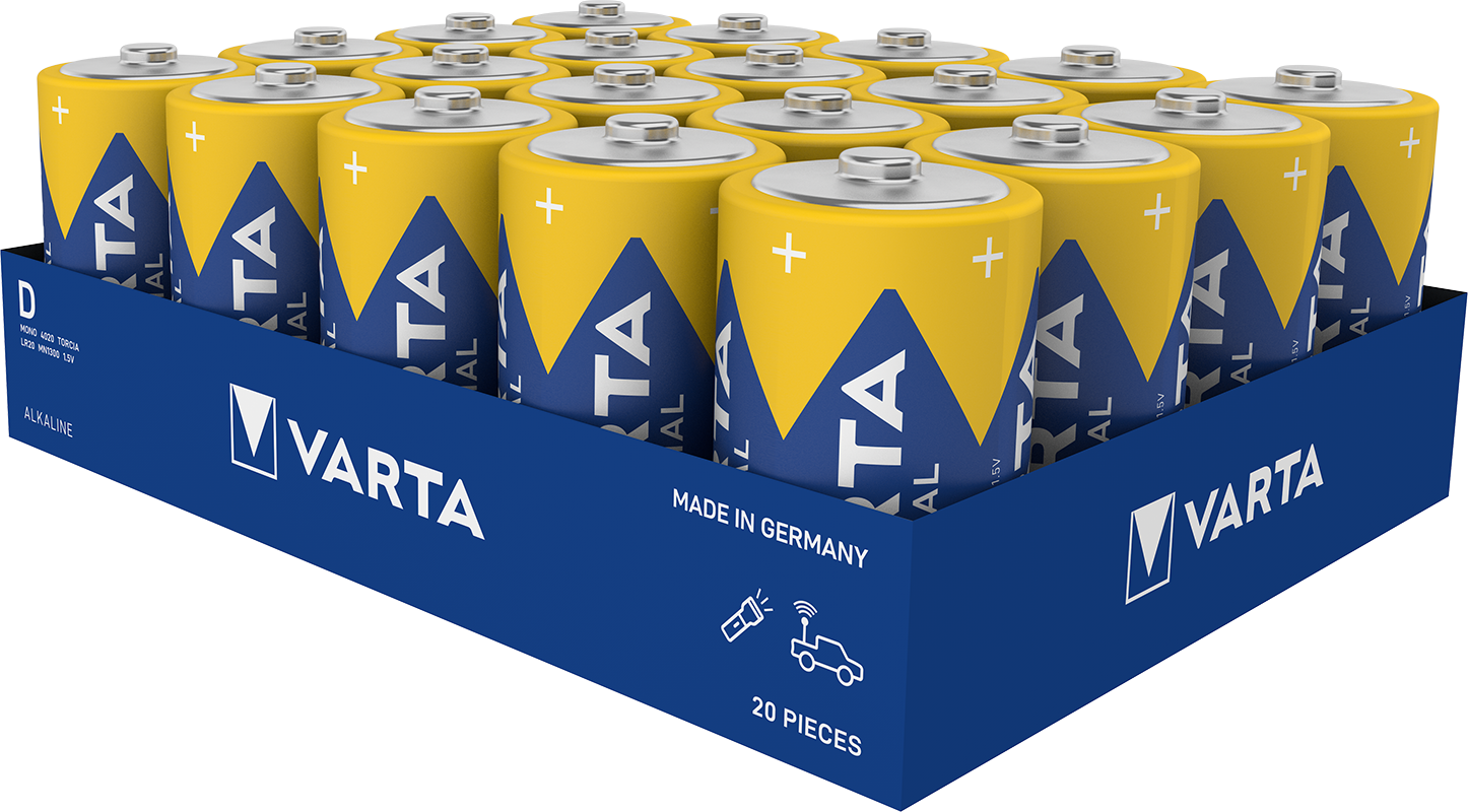 Varta LR20 D 1.5V 4020 baterii industrial PRO alcaline cutie 20 bucati