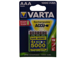 Varta HR03 AAA 1000mAh Ni-Mh acumulatori ready to use 1.2V blister 4