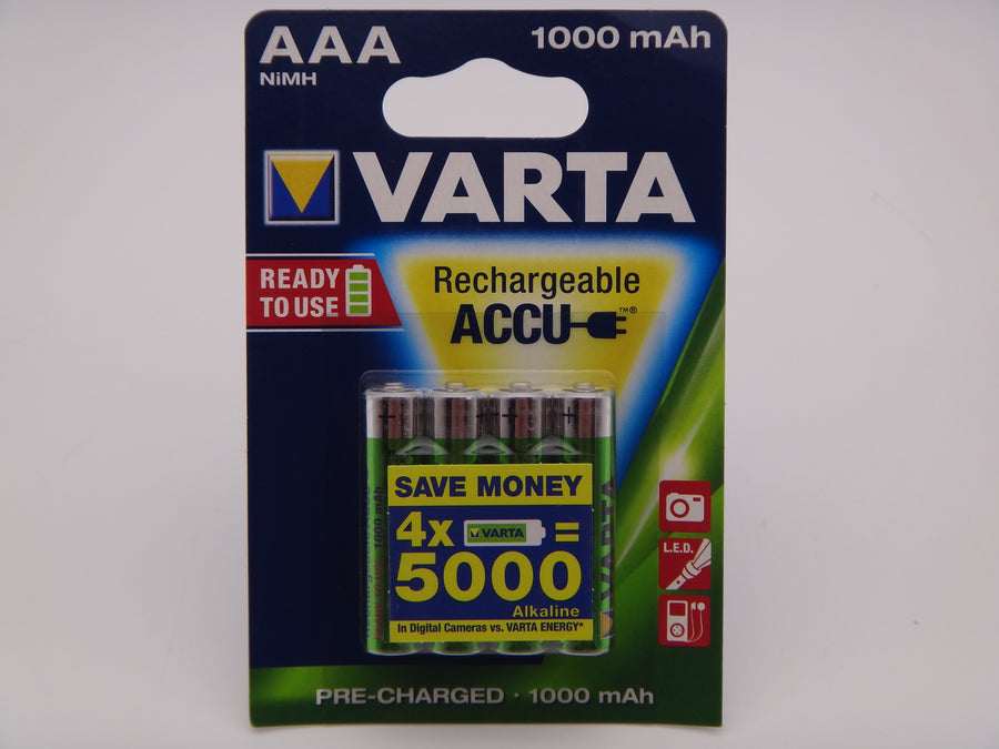Varta HR03 AAA 1000mAh Ni-Mh acumulatori ready to use 1.2V blister 4