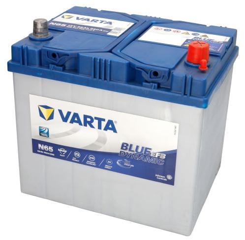 Baterie auto Varta Blue Dynamic EFB 12V 65Ah N65 curent pornire 650A 565501 065 asia start stop