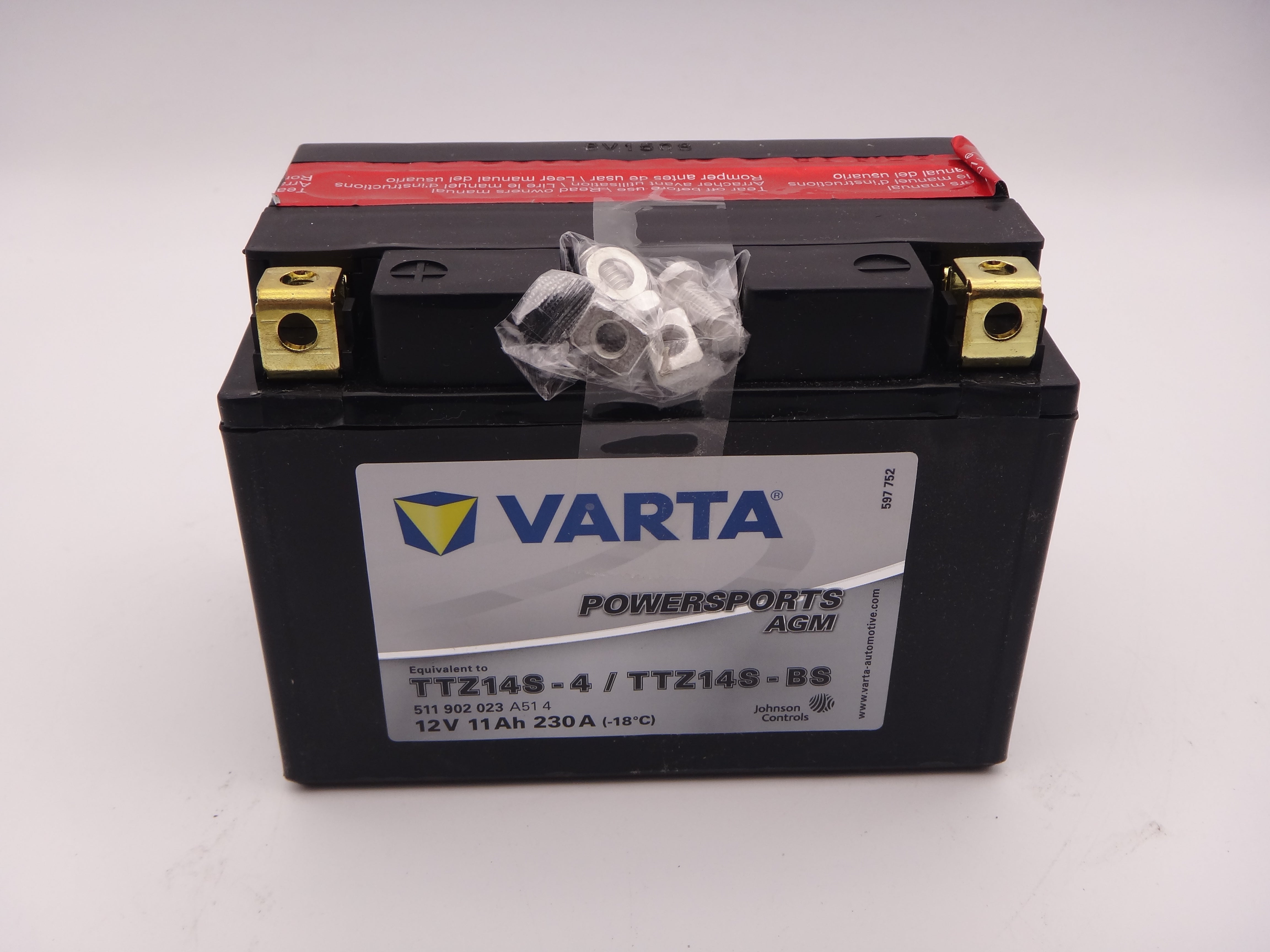 Varta TTZ14S-BS baterie moto, TTZ14S-4 scuter, atv 12V 11Ah AGM 230A cod 511902023