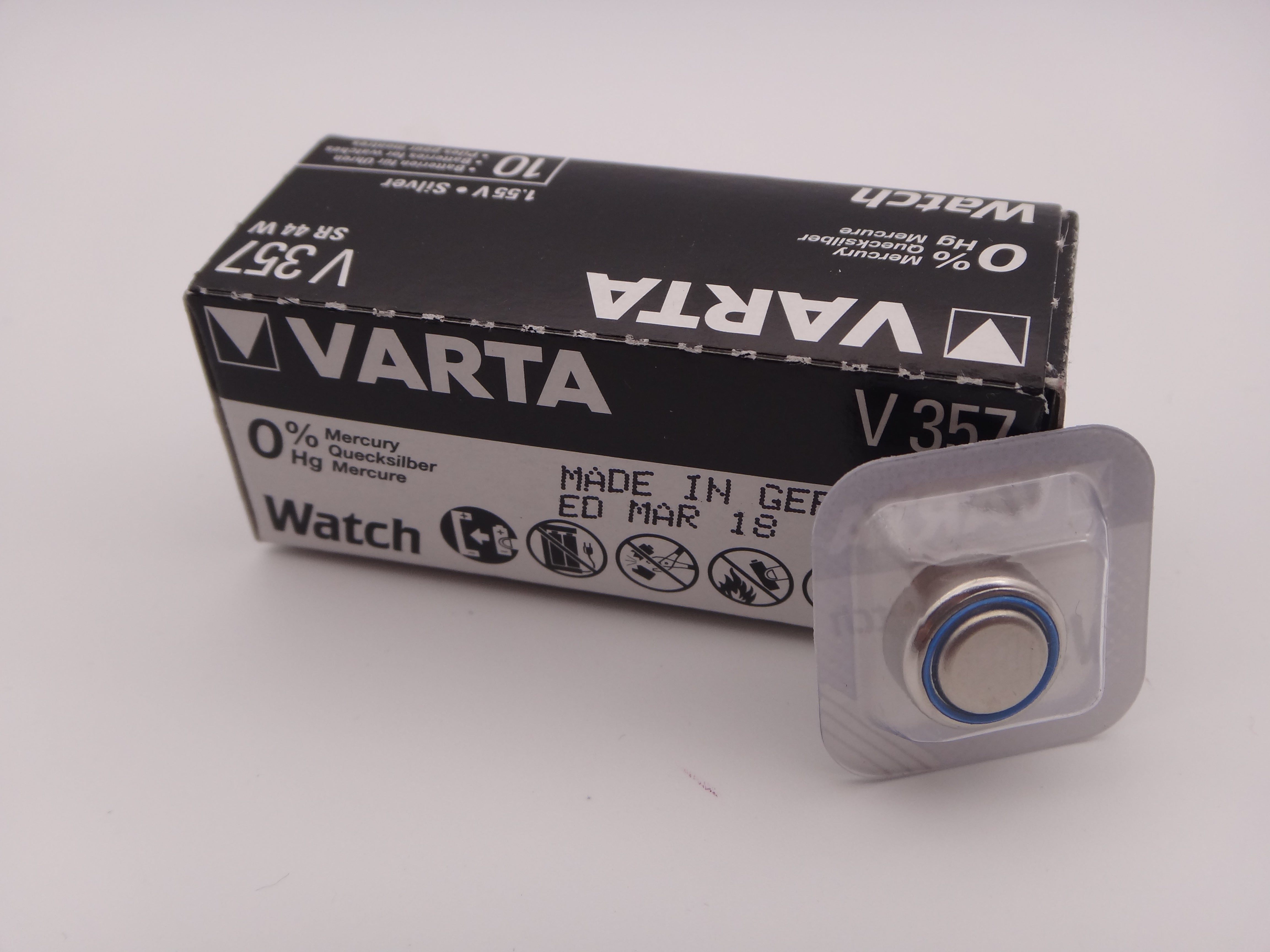 Varta V357 baterie ceas SR44W 1.55V BLISTER 1 AG13