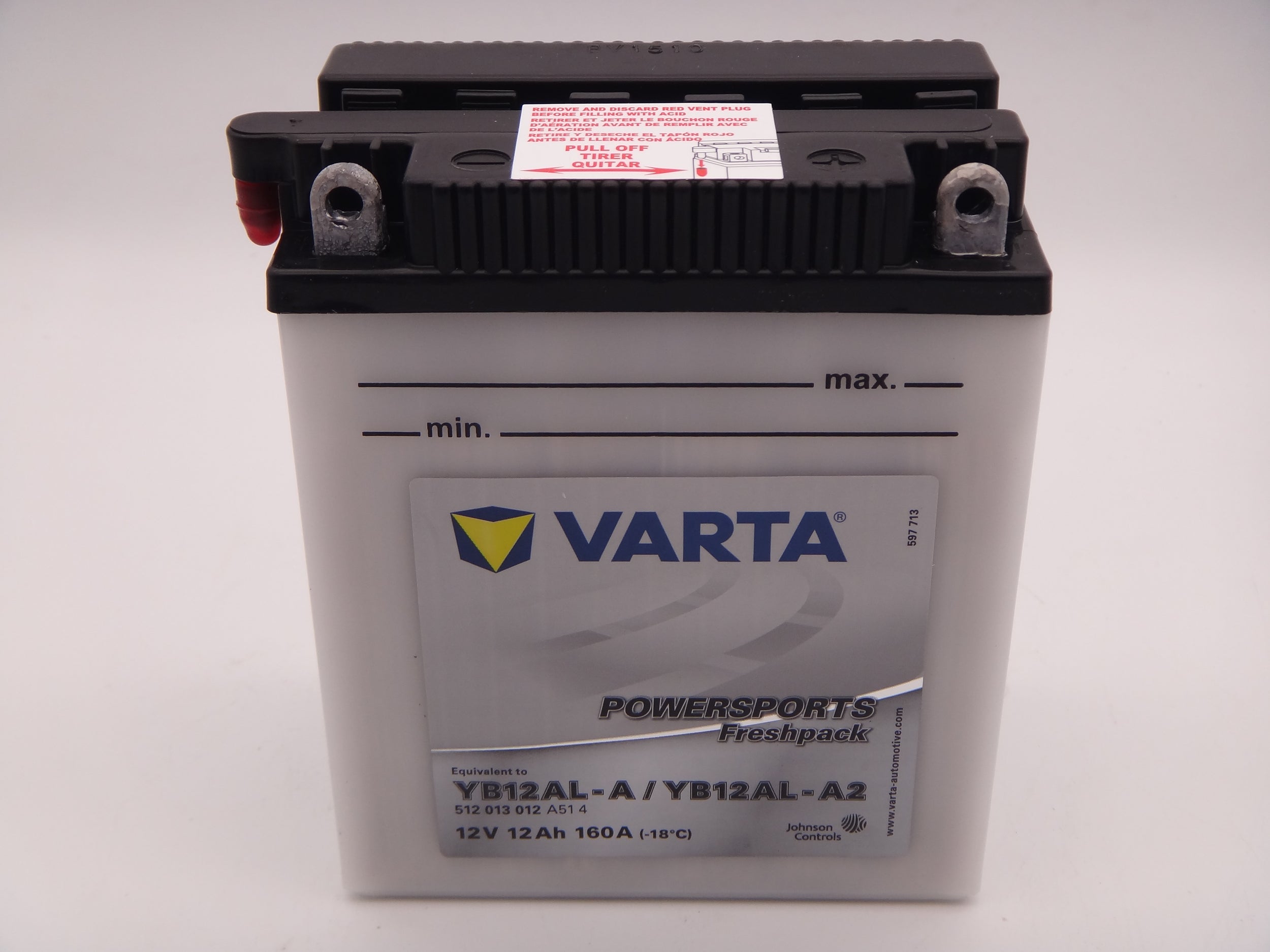 Varta YB12AL-A2 baterie moto, scuter, atv 12V 12Ah 160A cod 512013012 Powersports Freshpack