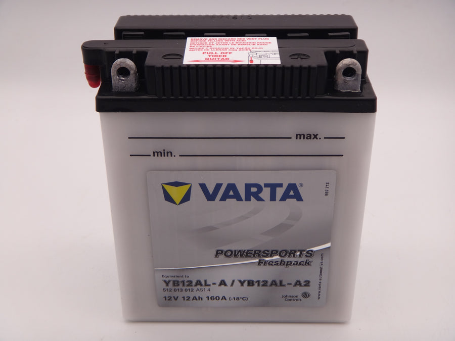 Varta YB12AL-A2 baterie moto, scuter, atv 12V 12Ah 160A cod 512013012 Powersports Freshpack
