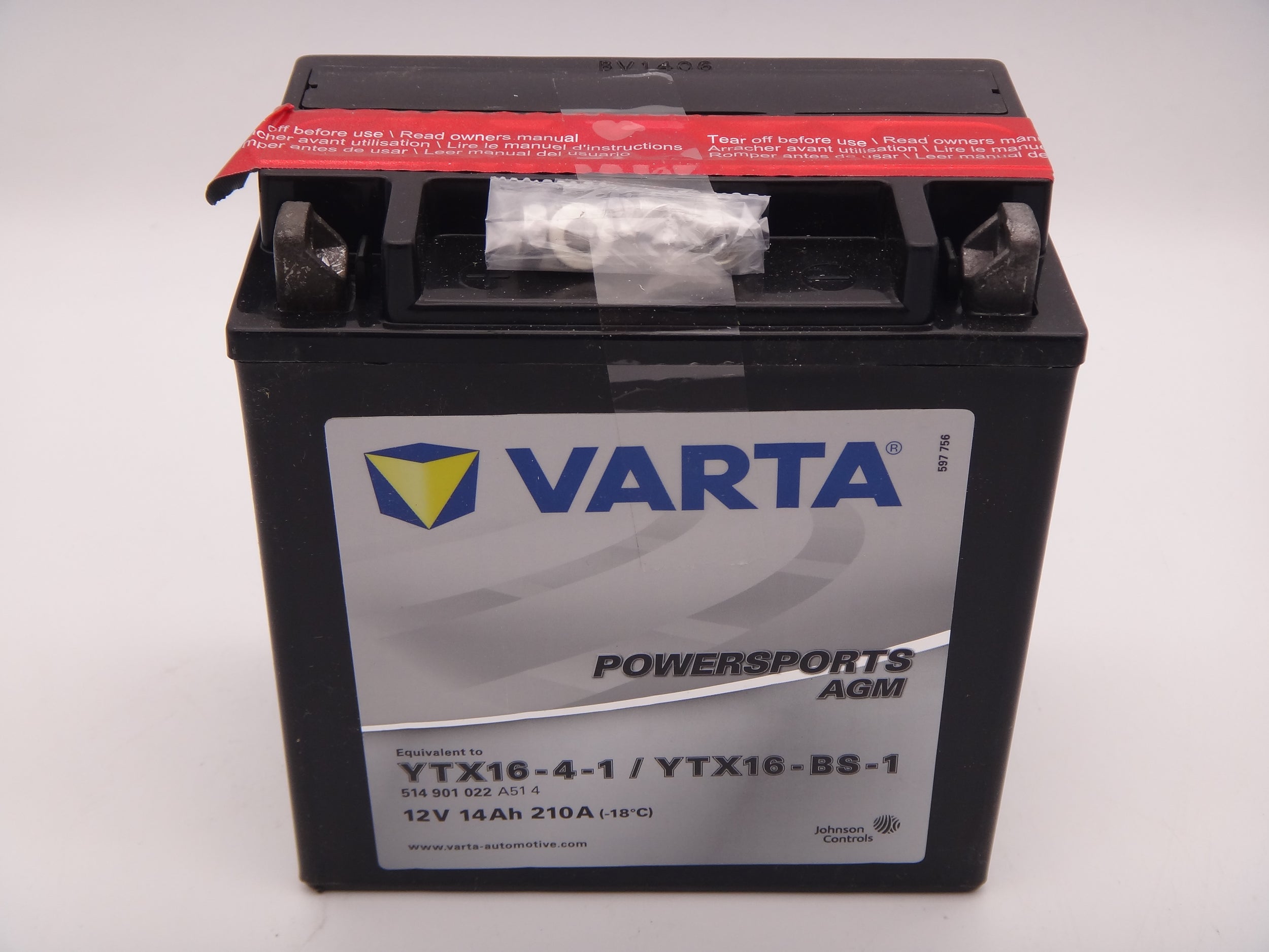 Varta YTX16-BS-1 baterie moto, YTX16-4-1scuter, atv 12V 14Ah AGM 210A cod 514901022