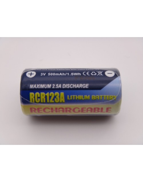 Acumulator RCR123A 3V Li-Ion 500mAh replacement 