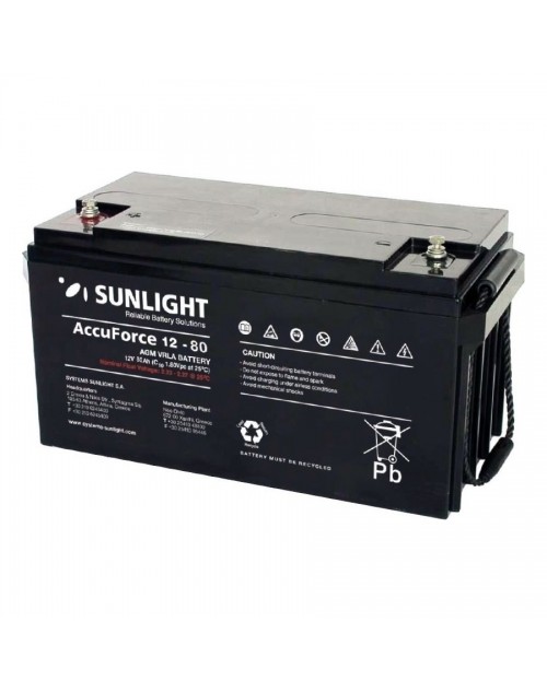 Sunlight 12V 80Ah acumulator AGM VRLA AccuForce 12-80