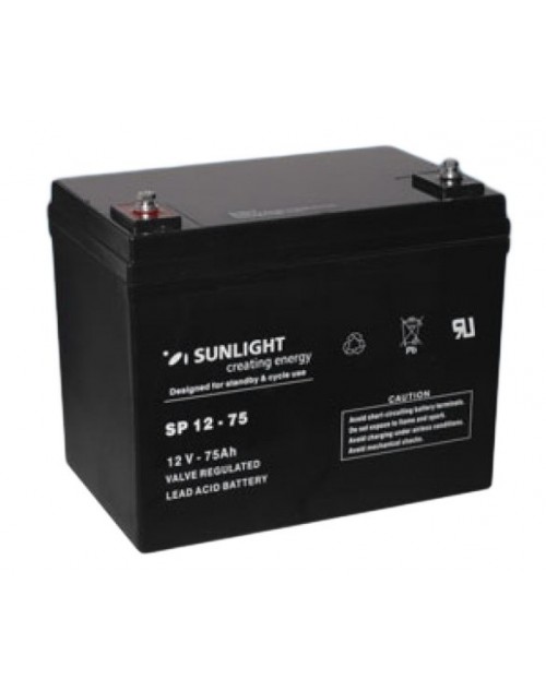 Sunlight 12V 75Ah acumulator AGM VRLA Accu Force 12-75