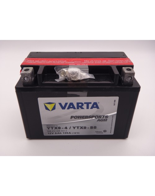Varta YTX9-BS baterie YTX9-4 atv 12V AGM 135A cod 508012008 - Varta YTX9-BS 12V 8Ah AGM 135A inverse